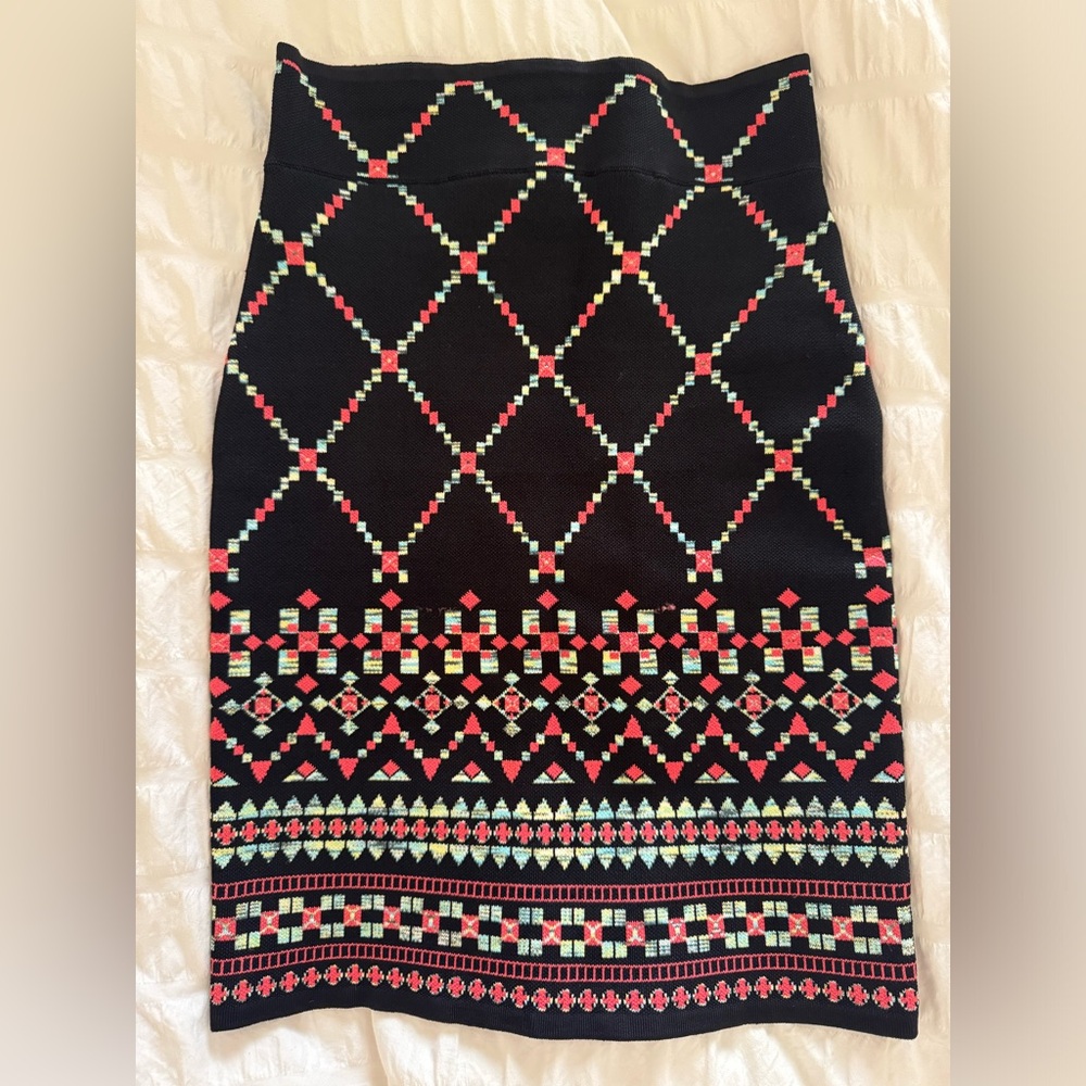 BCBGMaxAzria Jacquard Mini Bandage Skirt